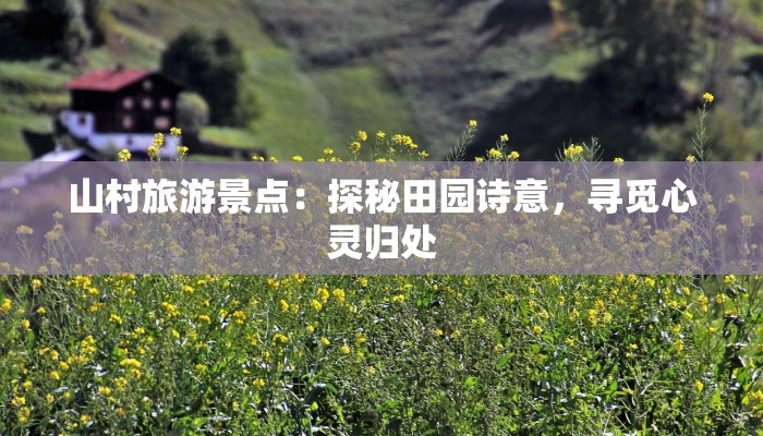 山村旅游景点：探秘田园诗意，寻觅心灵归处